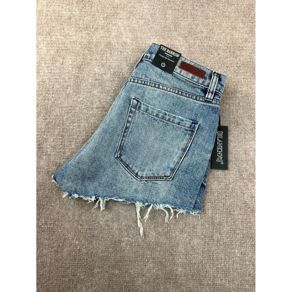VTG Blanknyc The Barrow Cut Off Shorts‎ Womens 26 Blue Denim Distressed Raw Hem
